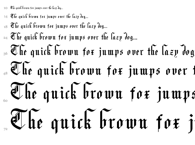 Lyric Poetry font waterfall